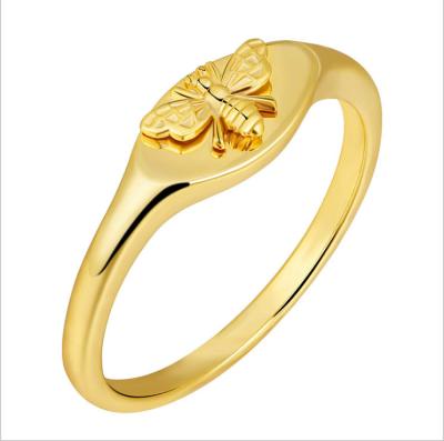 China Honey stacking ring personalized small by bee ring INS honey seal ring suitable for women for sale