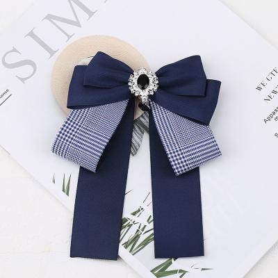 China Female ALLOY shirt bow tie accessories fashion fashion student school uniform black rhinestone bow tie japanese wild flower for sale