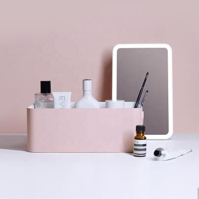 China Creative Way To Open High Quality Carry On Storage Makeup Box With Led Mirror for sale