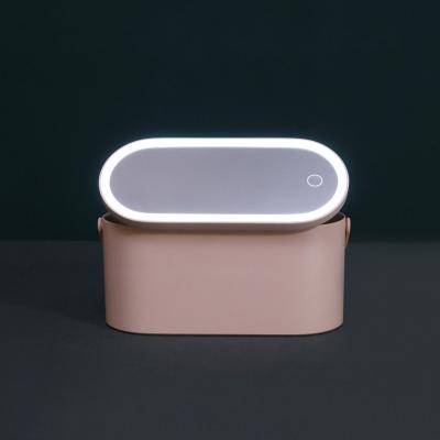 China Wholesale Customization Lighted Portable Makeup Mirror Case With Led Lighted for sale