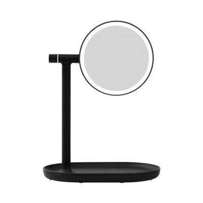 China Triple Magnification Mirror Travel Double Sided Rotation 3X LED Lighted Makeup Mirror for sale