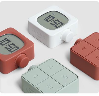 China Novelty Portable Adjustable Mini Cube Shine Two Set Mini Alarm Clock for sale