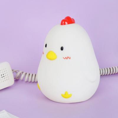 China Children's Animal Shaped Premium Quality Silicone Child Alarm Clock With Adjustable Night Light for sale