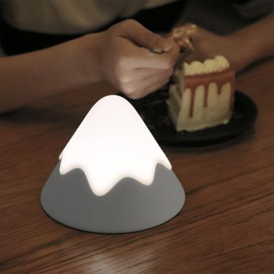 China Dealy Off Function Silica Gel Snow Mountain Sensor Kids Decorative Soft Night Light for sale