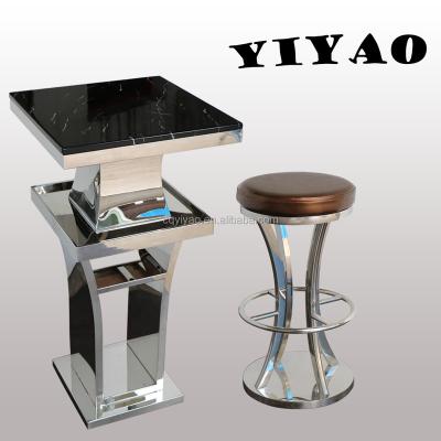 China Durable Hot Selling New Stainless Steel Bar Table Furniture for sale