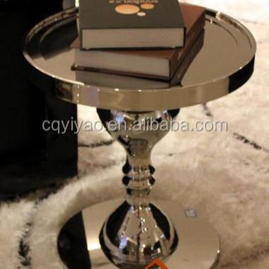 China Comfortable Modern Stainles Steel Granite Top High Gloss Coffee Table Design for sale