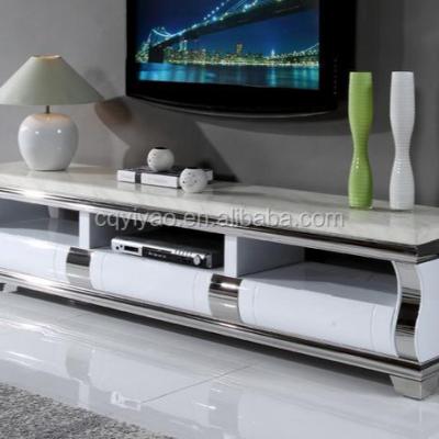 China Easy Assemble Simple Cheap Stainless Steel TV Cabinet Modern TV Stand Home Use for sale