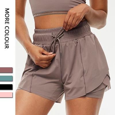 China High Quality Women's Performance Empty Simple Gym Workout Breathable Sporty Running Fitness Exercise Shorts Women Woven Sports Yoga Shorts for sale