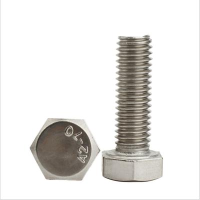 China Industry A2-70 M2-M12 Stainless Steel FAST Bolt Hex Bolt DIN933 ISO4017 for sale