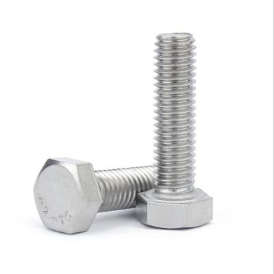 China Industry Thread 304 SS Full Bolt Nut Hex Bolt DIN933 for sale