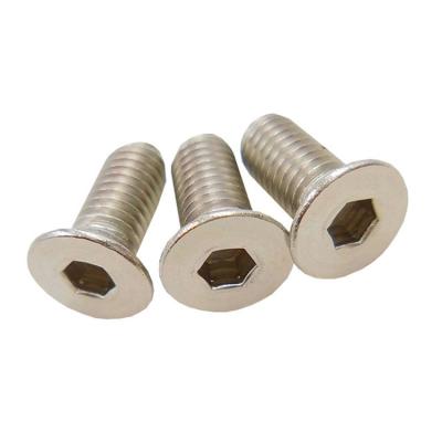 China HEX stainless steel hexagon countersunk machine screw DIN7991 for sale