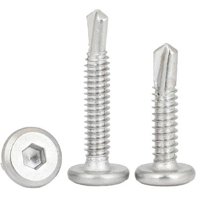 China Wholesale Hexagon Socket Flat Head Stainless Steel HEX Self Drilling Nail for sale