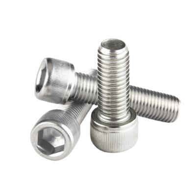 China Industry Full Thread Stainless Steel Hex Socket Screw QUICK Machine Screws With Knurling for sale