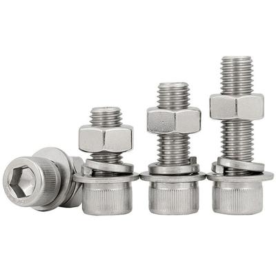 China Industry FAST din912 hexagon socket three combination screw for sale