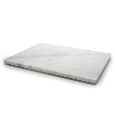 China Sustainable Marble Pastry Board Versatile White Rectangle Cutting Board for sale