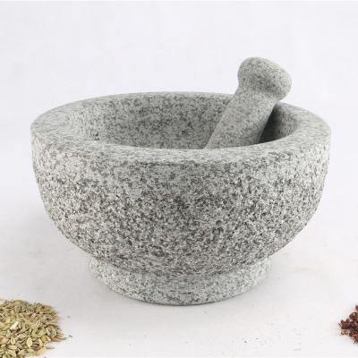 China Amazon Sustainable Hot Selling Unpolished Natural Stone Mortar And Pestle Set With Anti-scratch Protector For Enhanced Performance for sale