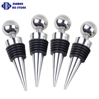 China Vacuum Food Grade Fashion Personality Stainless Steel Wine Stopper Silicone Custom for sale