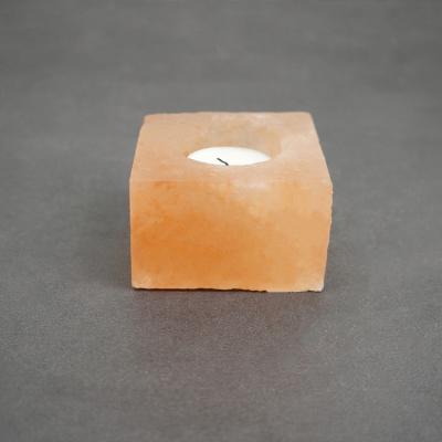 China Home Decoration Product 2022 Hot Selling Himalayan Salt Candle Holders Hand Carved Decor Item for sale