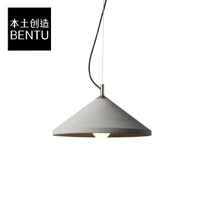 China BENTU Eco-friendly REN-L E27 Led Pendant Light Industrial Concrete Decorative Modern Round For Cafe Or Dining Room for sale