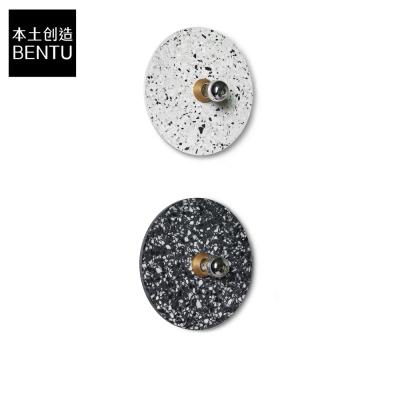 China BENTU GU Indoor Led Round Terrazzo Wall Lamp Eco-friendly Modern Wall Light Home Lighting Fancy Wall Lights Bathroom for sale