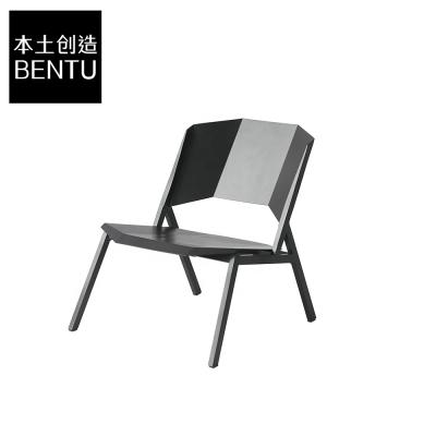 China BENTU K Style Waterproof Modern Black Aluminum Metal Chair Luxury Outdoor Dining Wedding Event Waterproof Armchair for sale