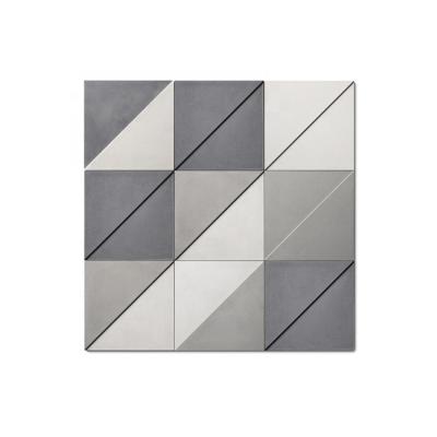 China BENTU L3 Modern Black White Gray Concrete Decorative Interior 3D Wall Tiles Wall 30x30 Brick for sale