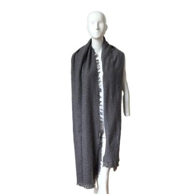 China Hot Sale Polyester Midweight Brushed Finish Braided Scarf With Tassel Trim for sale