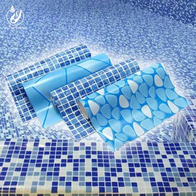 China One Stop Solution Pool Liner For Swimming Pools PVC Vinyl Swimming Pool Liners Mosaic Above Ground Custom Logo Suppliers for sale