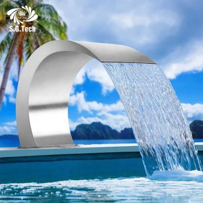 China Factory Price Stainless Steel Modern Abstract Pool Waterfall Indoor Outdoor Garden Waterfall for sale