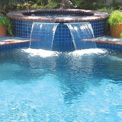 China Large Modern Garden Swimming Pool Waterfall Wall Wholesale Stainless Steel Waterfall for sale