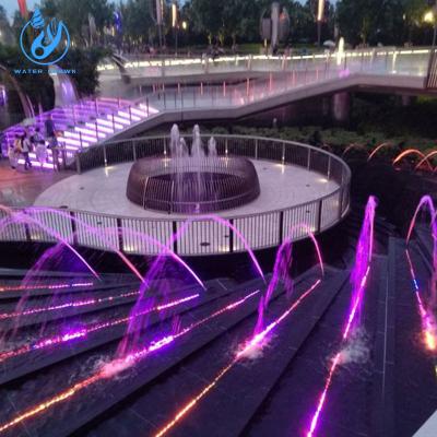 China Stainless Steel Musical Dancing Water Fountains Water Feature Supply Outdoor Water Maker Solution One Stop Fountains for sale