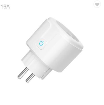 China EU 16A wifi smart household Tuya socket smart socket Google alexa wireless smart tuya for sale