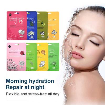 China Wholesale Cosmetic Mask Shea Butter Aloe Vera Sheet Tea Tree Collagen Fruit FaceMask Moisturizer Moisturizing Face Mask Korean for sale