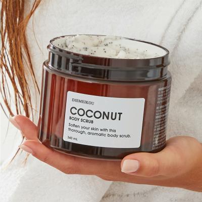 China Natural Organic Exfoliator OEM Private Label Vegan Custom Brand Whitening Coconut Bulk Best Handmade Body Scrub for sale