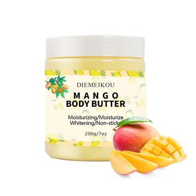 China Moisturizer Private Label OEM Custom Whipped Natural Shimmer Shower Sample Luxury Skin Whitening Mango Vegan Butter Body Lotion for sale