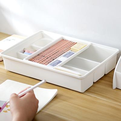 China Viable White Plastic Small Compartment Storage Organizer Makeup Drawer Storage Drawers for sale