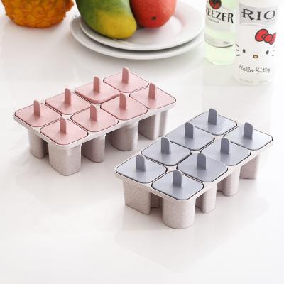 China Food Grade Chocolate Candy Gelatin Jelly Silicone 8 Ice Cream Mold Viable Non-Stick Non-Stick Baking Mold for sale