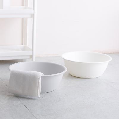 China 28*28*10cm Japanese Style Fruit Dish Salad Multifunctional Viable Pot Tray Frosted Round Basin for sale