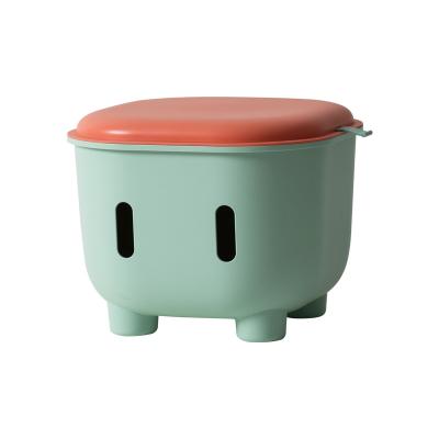 China 2021 Children's New Design Cartoon Style Storage Stool Multifunctional Safe Odorless Table for sale