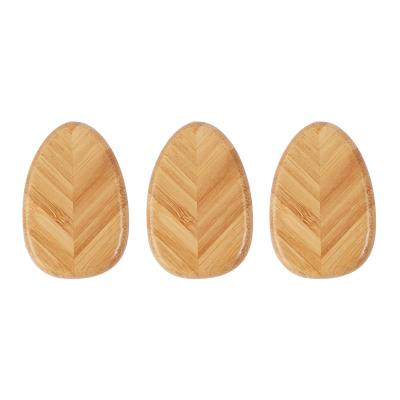 China 2 Sets Eco-friendly Color Bathroom Living Room Hotel Woadrobe Original Bamboo Coat Cloths Hats Bag Leaf Wall Hook for sale