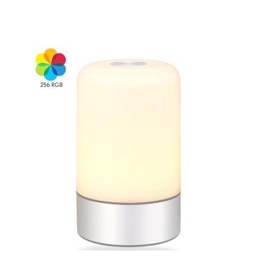 China Touch Control Led Touch Bedside Table Light Creative Light RGB Colored Mood USB Gift Kids Night Light Dimmable Rechargeable Small Light for sale