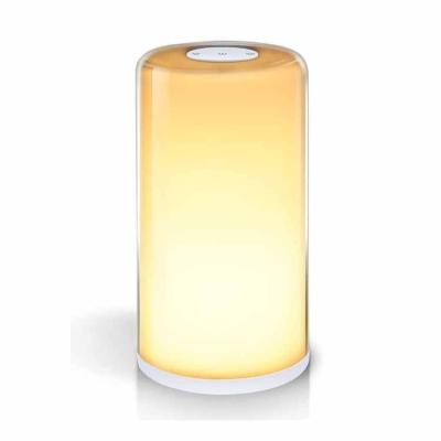 China Modern Hot Selling RGB Bedside Lamp Ware Table Lamp Touch Control Dimmable Colored Crystal Bedroom for sale