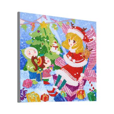 China Christmas Art DIY Christmas Embroidery Diamond Kits for Kids 30*30cm Crystal Rhinestones 5D Diamond Painting Kits for Adults Children for sale