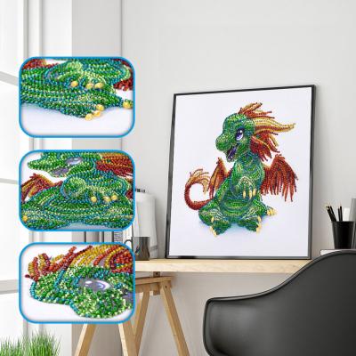 China DP JH 062 DIY Small Modern Super Cute Dragon Diamond Painting 30*30cm for sale