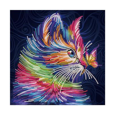 China DIY CREATIVE Diamond Art Kits Luminous animal 30*30cm Diamond painting Crystal Rhinestones 5D Diamond Painting Cat for adults and children for sale