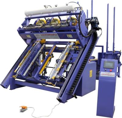 China automatic stringer pallet assemble machine euro sawdust blocks pallet nailing machine EURO wood pallet nailing machine for sale