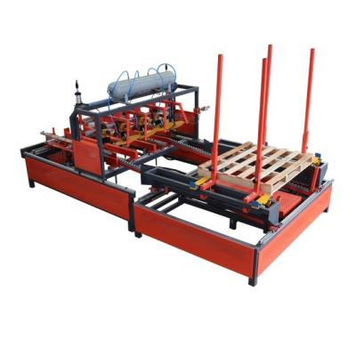 China Semi Automatic Horizontal Wood Stringer Pallet Making Machine Pallet Nailing Machine for sale