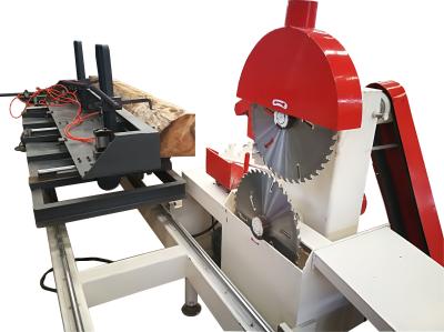 China Woodworking machinery Sliding Table Circular saw/ Double Blades Circular Sawmill for sale