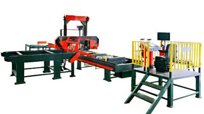 China Hydraulic Horizontal Wood Band Saw Mill, Wood Log Cutting CNC Sawmill Machine for sale