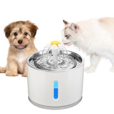 China 100oz/3L Cat Water Fountain Stainless Steel Automatic Automatic Plastic Dog Water Fountain Filters Pet Cat Drinking Smart Driver for sale